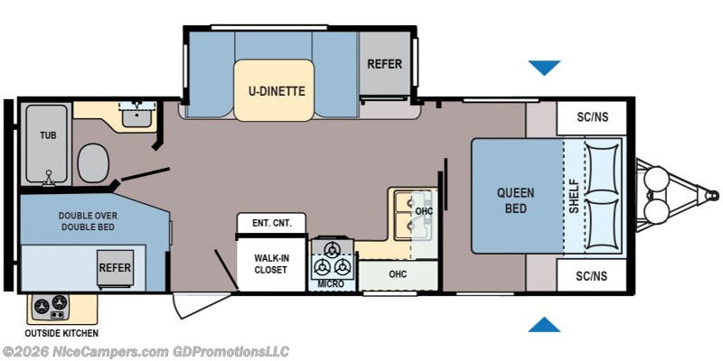Floorplan of 2020 Dutchmen Coleman Light 2455BH
