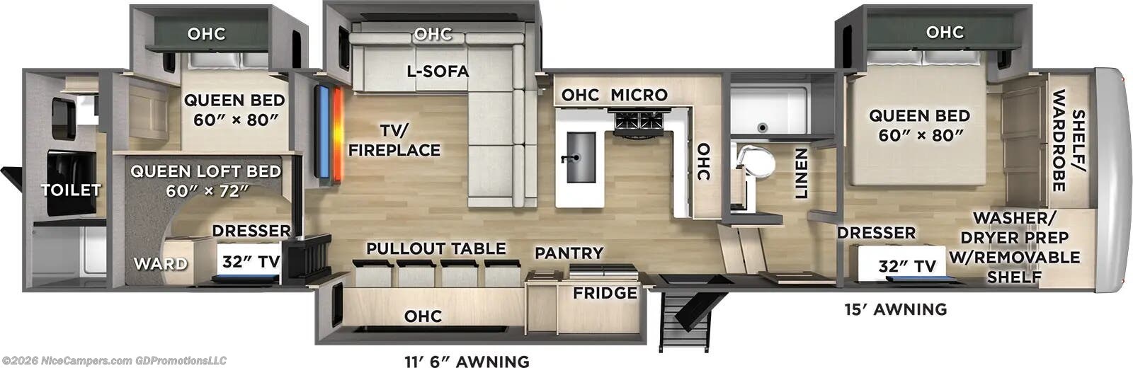 2026 Forest River Puma Mesa 377DS - New Fifth Wheel For Sale by NiceCampers.com in Russellville, Arkansas features Smart TV, Insulated, Furnace, Washer, Screen Door