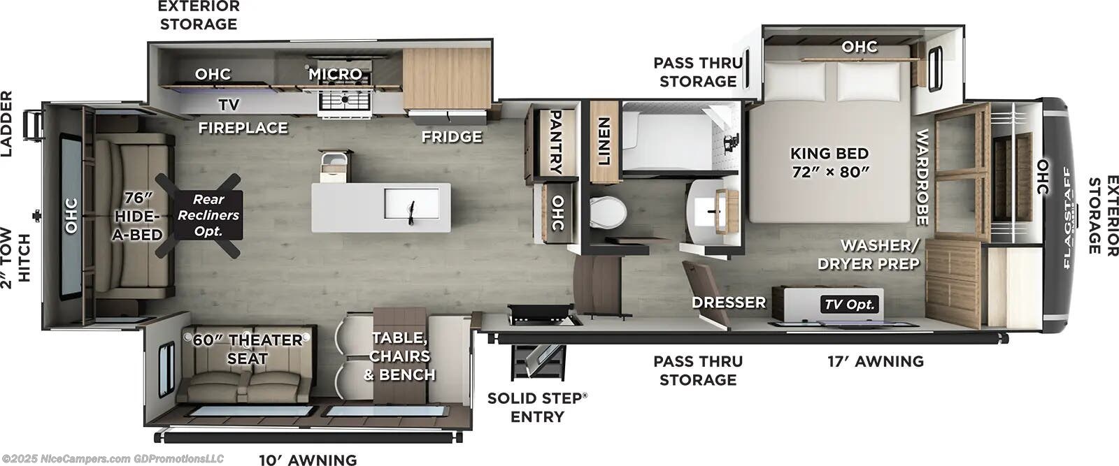 Stock Image for 2026 Forest River F361RLS (options and colors may vary)