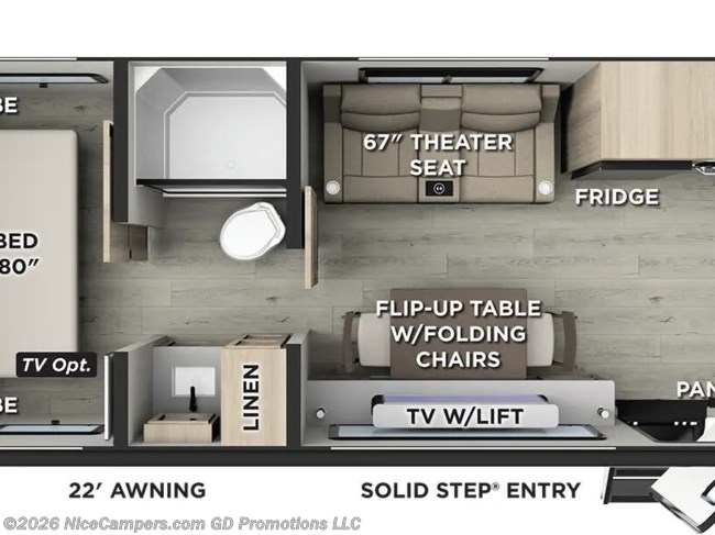 2026 Forest River Flagstaff Super Lite 30FKT Floorplan