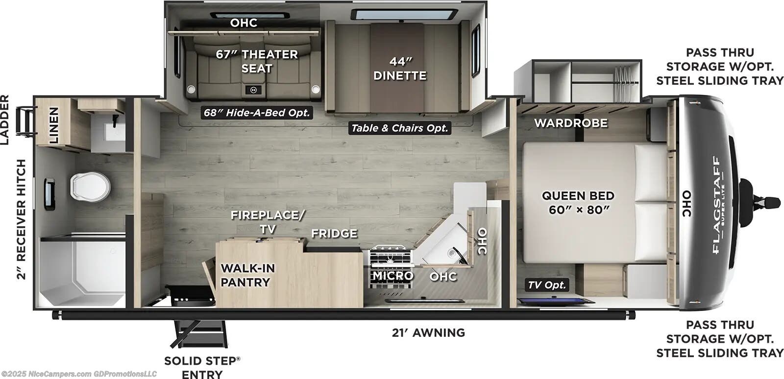 Stock Image for 2026 Forest River 26RBWS (options and colors may vary)