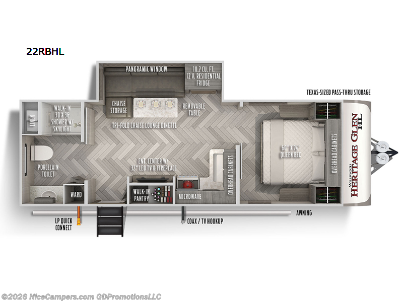 2023 Forest River Wildwood Heritage Glen 22RBHL