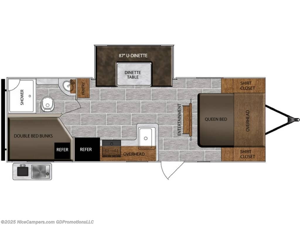 2020 Prime Time Tracer 24DBS - Used Travel Trailer for sale by NiceCampers.com in Russellville, Arkansas