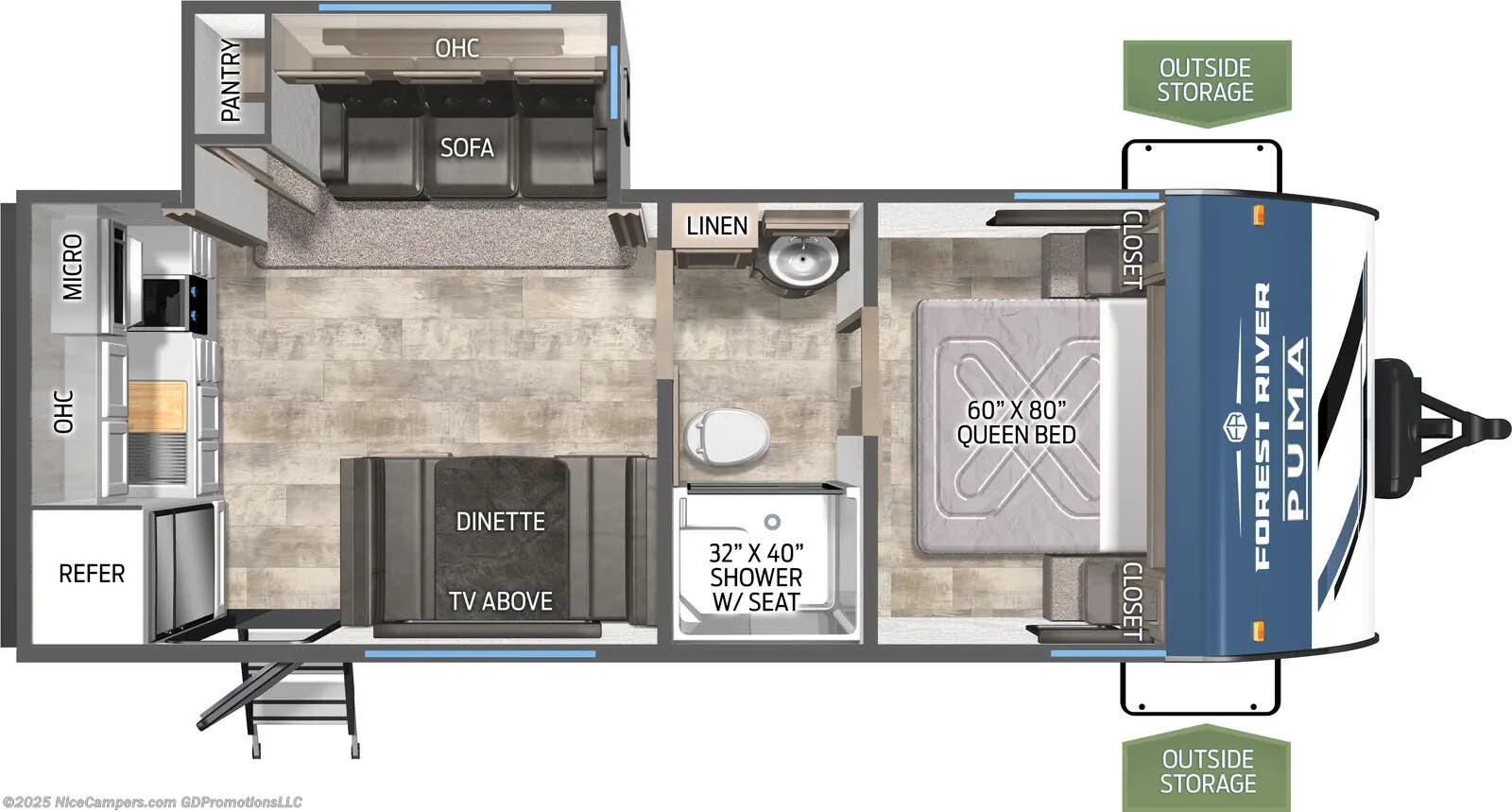 2026 Palomino Puma 227RK Floorplan