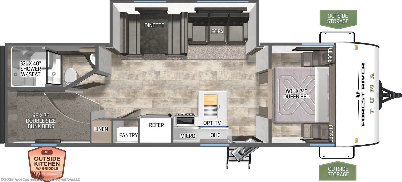 2025 Palomino Puma Camping Edition 283BHCE Floorplan