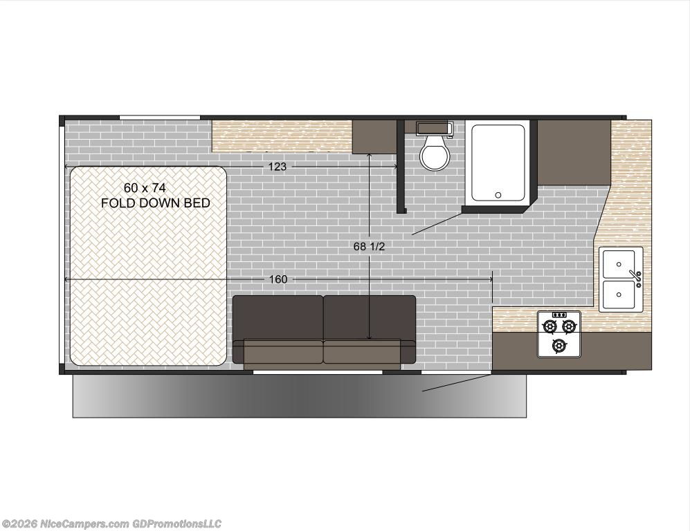 2026 Sunset Park RV Sun Lite 21THX Floorplan