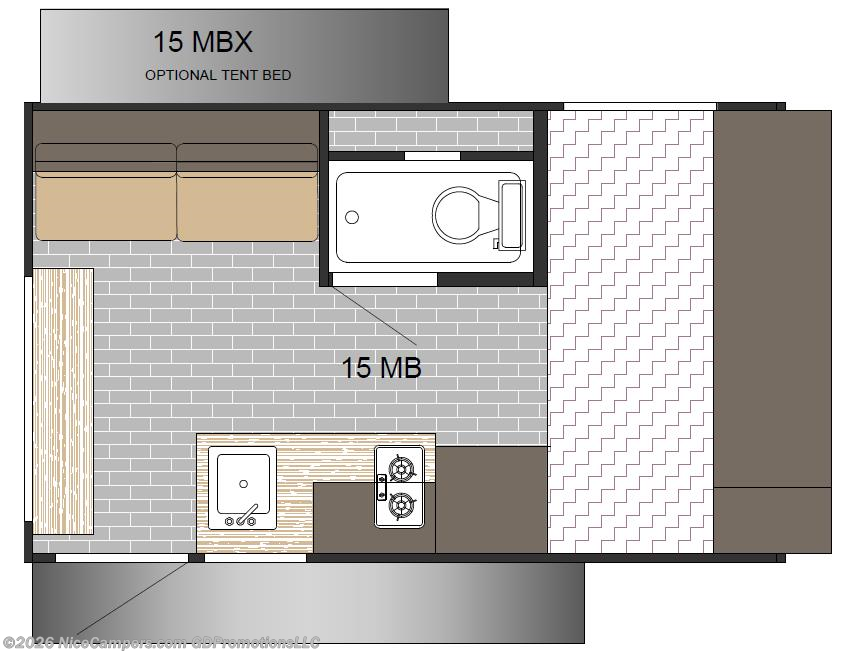 2026 Sunset Park RV Sun Lite 15MBX - New Travel Trailer for sale by NiceCampers.com in Russellville, Arkansas