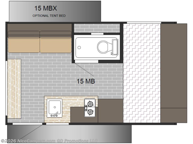 2026 Sunset Park RV Sun Lite 15MBX Floorplan
