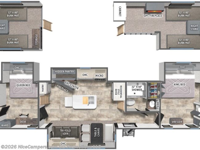 2026 Forest River Puma Vista 421LFT Floorplan