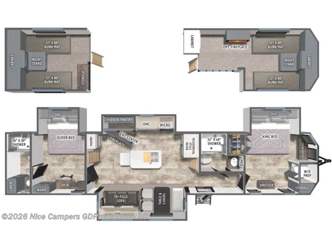 2026 Forest River Puma Vista 421LFT Floorplan