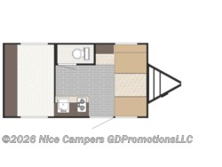 Stock Image for 2026 Sunset Park RV 149 (options and colors may vary) 2026 Sunset Park RV SunRay 149 - New Travel Trailer for sale by NiceCampers.com in Russellville, Arkansas