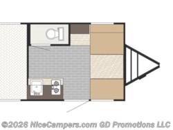 Stock Image for 2026 Sunset Park RV 149 (options and colors may vary) 2026 Sunset Park RV SunRay 149 - New Travel Trailer for sale by NiceCampers.com in Russellville, Arkansas