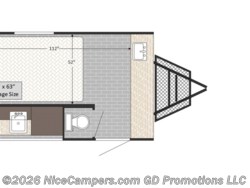 Stock Image for 2026 Sunset Park RV 139T (options and colors may vary) 2026 Sunset Park RV SunRay 139T - New Toy Hauler for sale by NiceCampers.com in Russellville, Arkansas