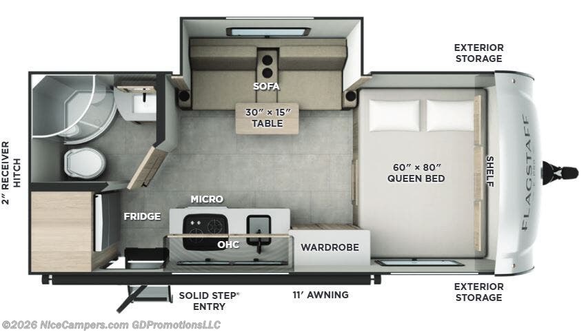 2026 Forest River Flagstaff E-Pro 19LE - New Travel Trailer For Sale by NiceCampers.com in Russellville, Arkansas