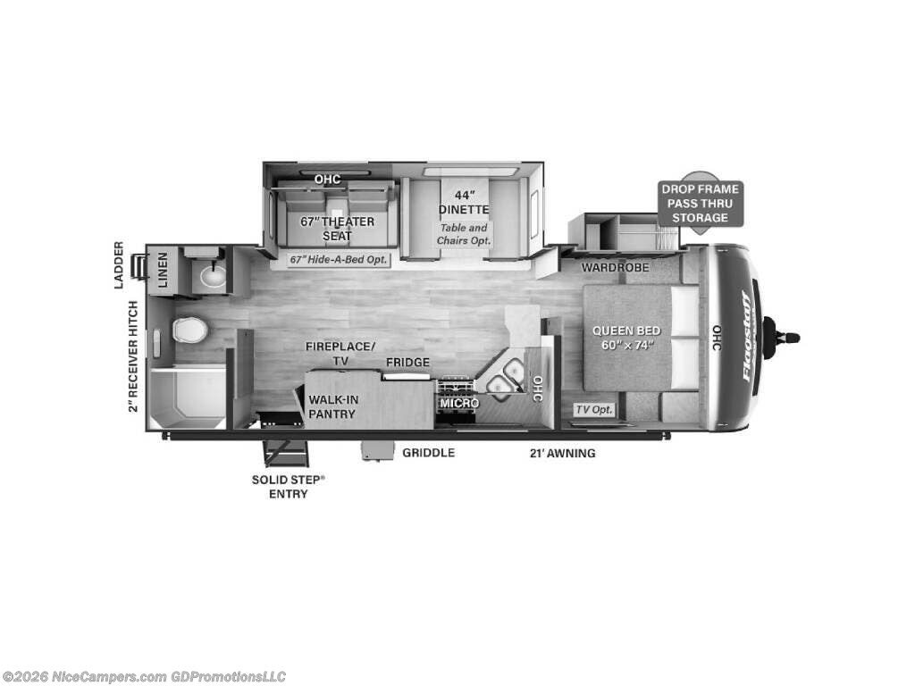 2023 Forest River Flagstaff Super Lite 26RBWS - Used Travel Trailer For Sale by NiceCampers.com in Russellville, Arkansas