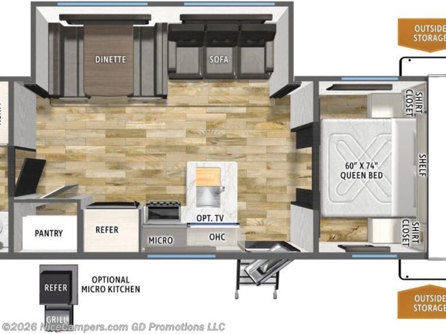 2026 Forest River Puma Camping Edition 250RBCE Floorplan