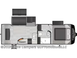 Stock Image for 2021 Keystone 24RDS (options and colors may vary) 2021 Keystone Cougar Half-Ton 24RDS - Used Fifth Wheel for sale by NiceCampers.com in Russellville, Arkansas