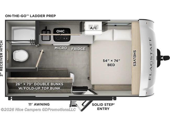 2026 Forest River Flagstaff E-Pro E13LE Floorplan