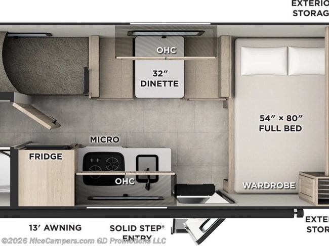 2026 Forest River Flagstaff E-Pro E17LE Floorplan