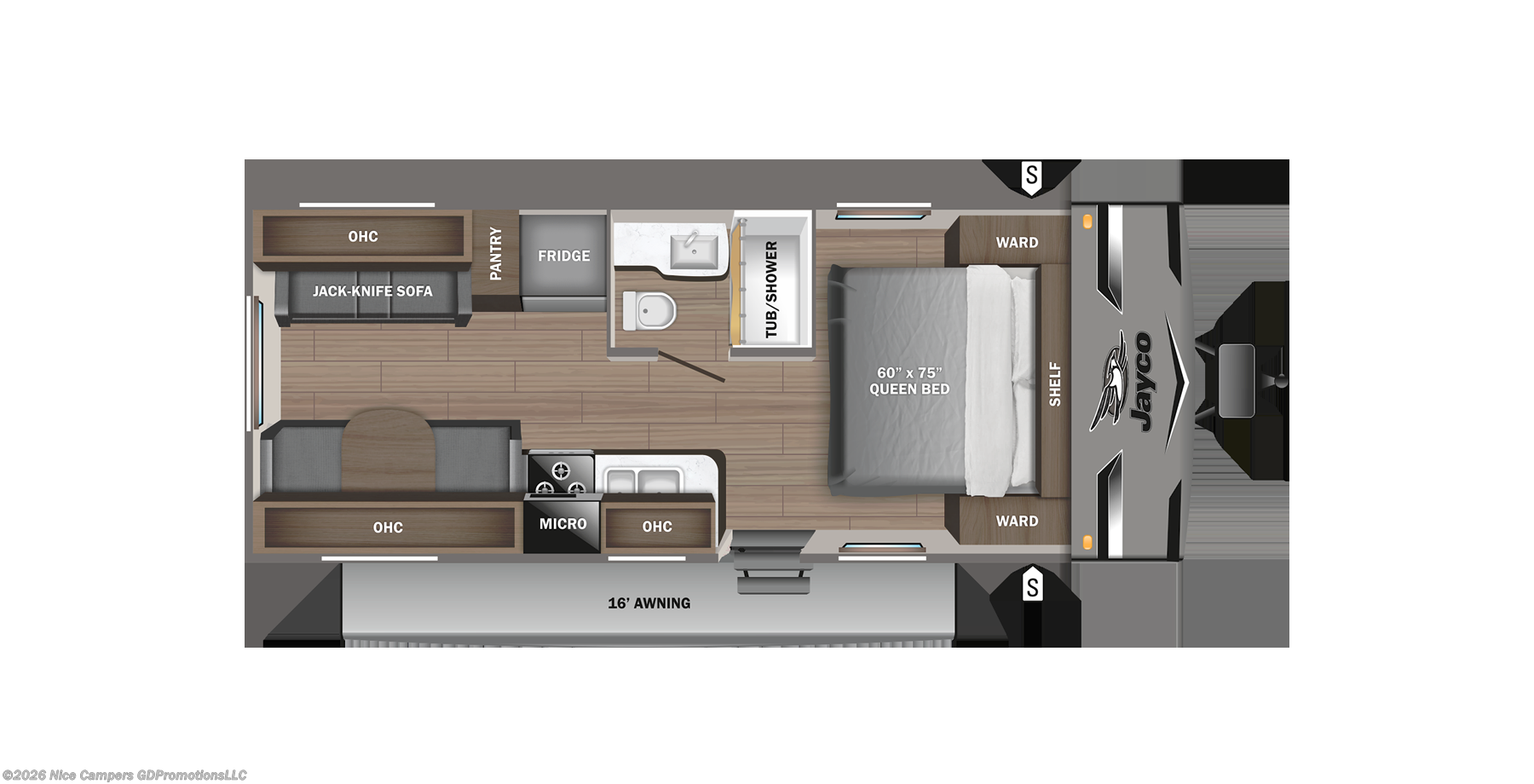 2019 Jayco Jay Flight SLX 8 212QB - Used Travel Trailer For Sale by Nice Campers in Russellville, Arkansas features Roof Vents, Fire Extinguisher, Kitchen Sink, Screen Door, Smoke Detector