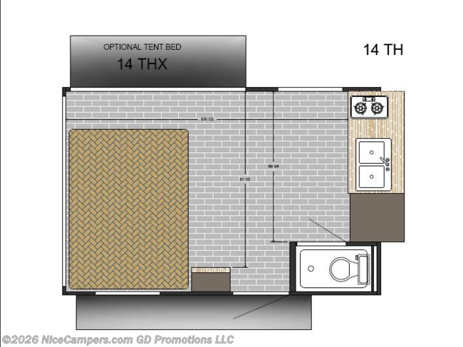 2026 Sunset Park RV Sun Lite 14THX Floorplan