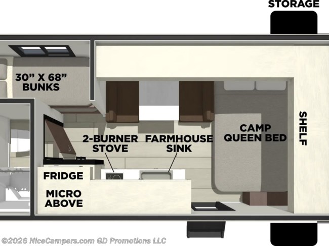 2026 Prime Time Avenger LT 16BHX Floorplan