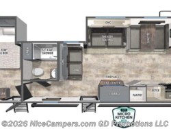 Stock Image for 2026 Forest River 31FKRK (options and colors may vary) 2027 Forest River Puma 31FKRK - New Travel Trailer for sale by NiceCampers.com in Russellville, Arkansas