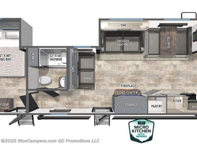 2027 Forest River Puma 31FKRK Floorplan