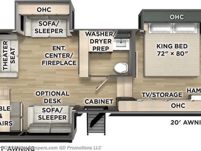 2026 Forest River Columbus 384RKH Floorplan