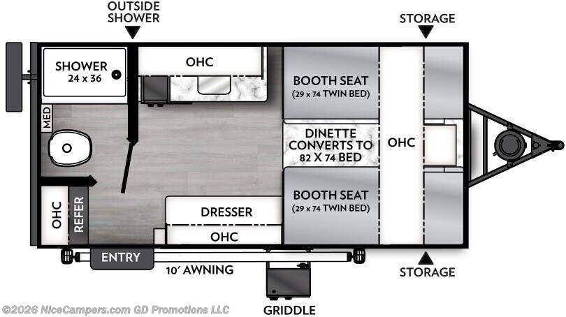 Floorplan of 2027 Coachmen Remote 13R