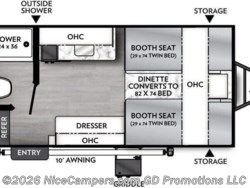Stock Image for 2026 Coachmen 13R (options and colors may vary) 2027 Coachmen Remote 13R - New Travel Trailer for sale by NiceCampers.com in Russellville, Arkansas