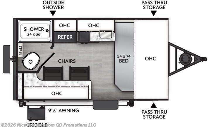 Floorplan of 2027 Coachmen Remote 12R