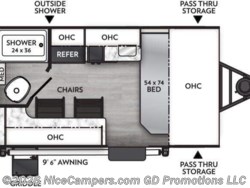 Stock Image for 2026 Coachmen 12R (options and colors may vary) 2027 Coachmen Remote 12R - New Travel Trailer for sale by NiceCampers.com in Russellville, Arkansas
