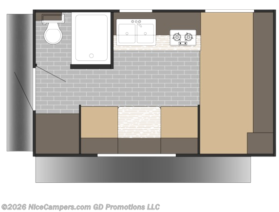 2026 Sunset Park RV Sun Lite 16BH Floorplan