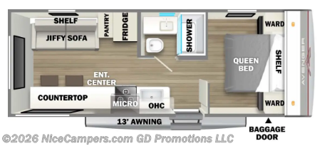 2024 Prime Time Avenger LE 22MKLE Floorplan