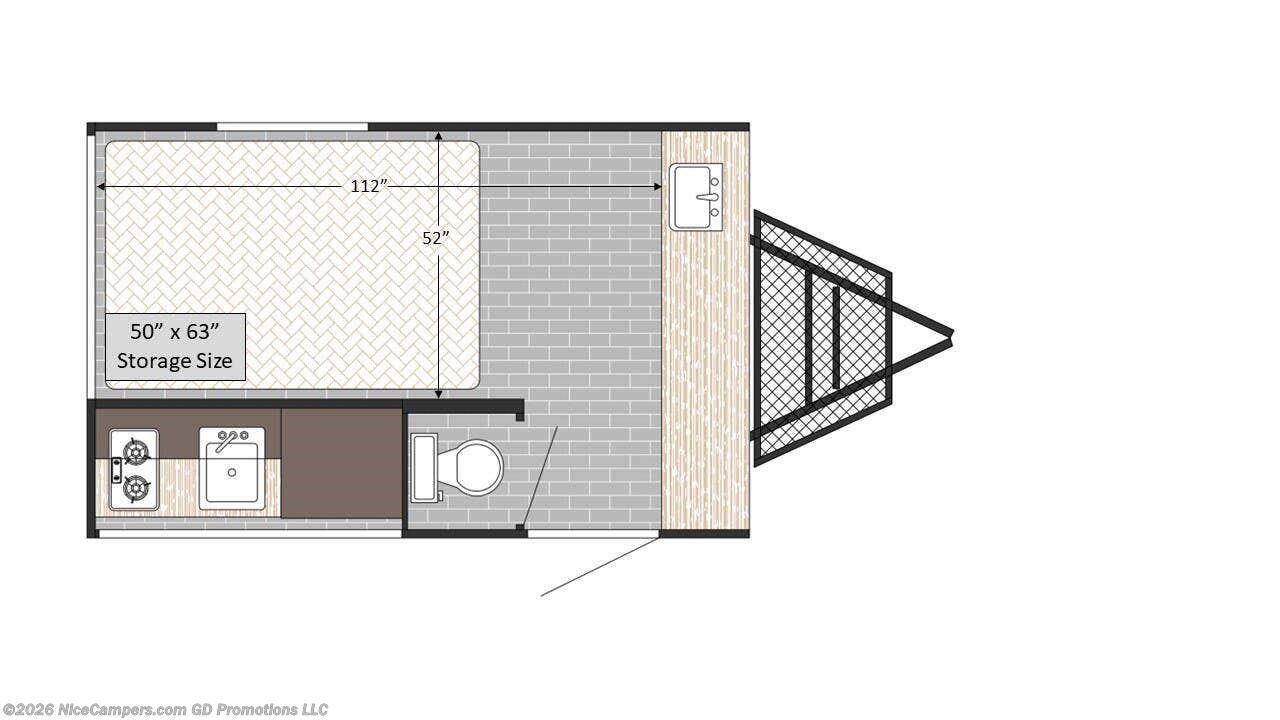 Floorplan of 2026 Sunset Park RV SunRay 139T