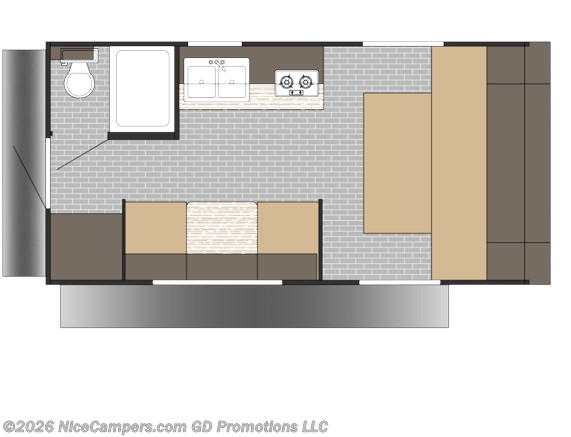 Floorplan of 2026 Sunset Park RV Sun Lite 18RD
