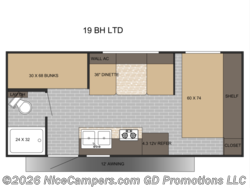 Stock Image for 2026 Sunset Park RV 19BH (options and colors may vary) 2026 Sunset Park RV Sun Lite LTD 19BH - New Travel Trailer for sale by NiceCampers.com in Russellville, Arkansas