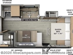 Stock Image for 2026 Forest River 25FBD (options and colors may vary) 2026 Forest River Flagstaff Micro Lite 25FBD - New Travel Trailer for sale by NiceCampers.com in Russellville, Arkansas