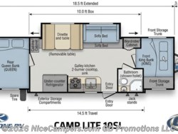2001 Keystone Camplite 10SL - Used Popup for sale by NiceCampers.com in Russellville, Arkansas