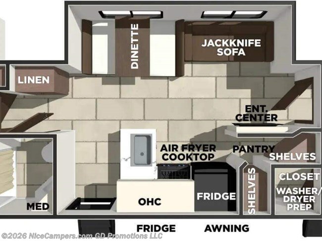 2026 Prime Time Tracer 295DB Floorplan