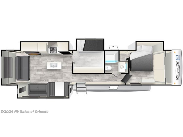 Floorplan of 2023 Forest River Wildcat ONE 36MB