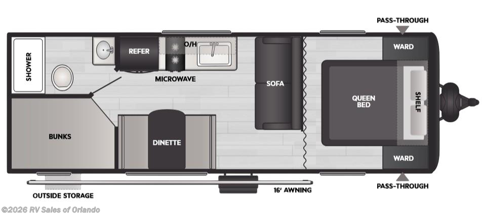 Floorplan of 2025 Keystone Coleman 23B