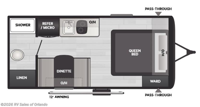 Floorplan of 2025 Keystone Coleman 17R