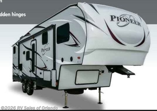 2019 Heartland Pioneer PI 322 - Used Fifth Wheel For Sale by RV Sales of Orlando in Longwood, Florida features Leveling Jacks, Power Stabilizer Jacks, Roof Vents, Screen Door, Propane