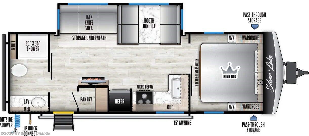Floorplan of 2025 East to West Silver Lake 2600RB