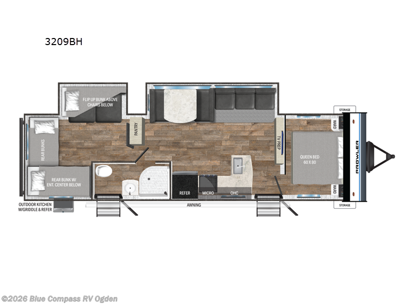 2025 Heartland Prowler 3209BH - New Travel Trailer For Sale by Blue Compass RV Ogden in Marriott-Slaterville, Utah features Slideout