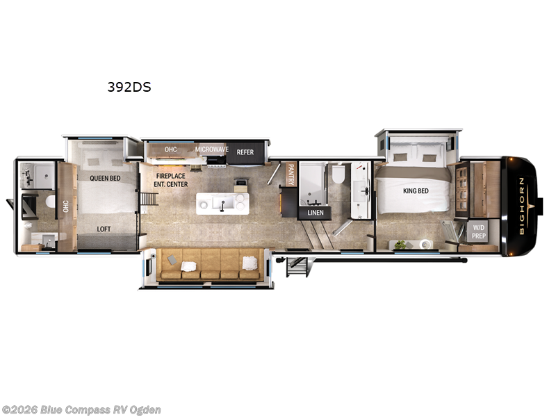 2025 Heartland Bighorn 392DS - New Fifth Wheel For Sale by Blue Compass RV Ogden in Marriott-Slaterville, Utah features Slideout