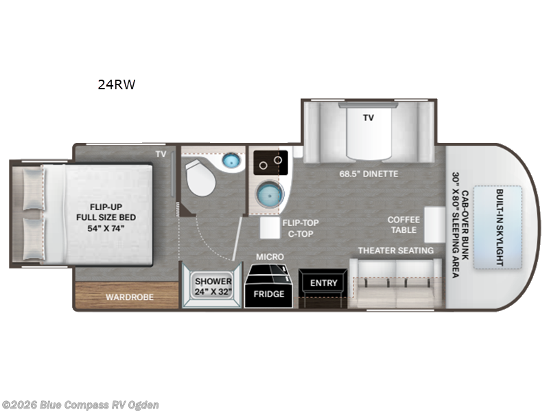 2026 Thor Motor Coach Tiburon Sprinter 24RW - New Class C For Sale by Blue Compass RV Ogden in Marriott-Slaterville, Utah features Slideout