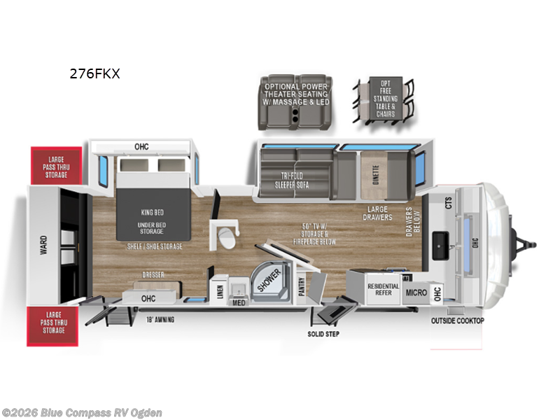2022 Forest River Wildcat 276FKX - Used Fifth Wheel For Sale by Blue Compass RV Ogden in Marriott-Slaterville, Utah features Slideout